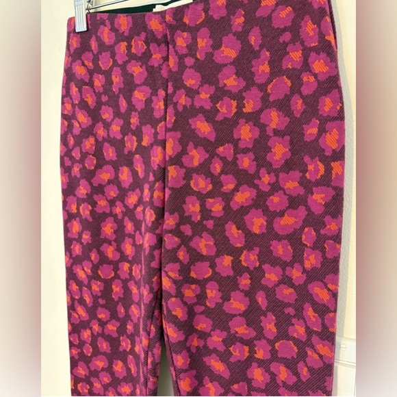 Anthropologie Purple and Orange Animal Print Trousers Size XS - Picture 3 of 9